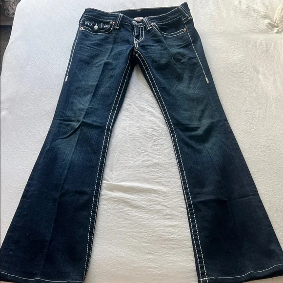Vintage True Religion Indigo low rise Flare Jeans; women’s 29 - Picture 1 of 8